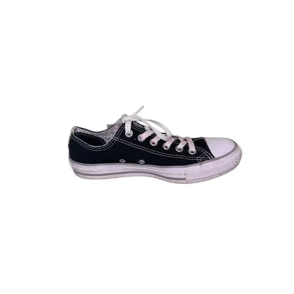 Converse Chuck Taylor All Star Low-Top Sneaker Black/White 7.5 Skater Athletic - Picture 9 of 10